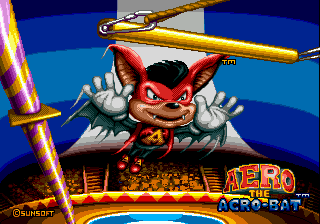 Aero the Acro-Bat Title Screen